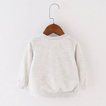 Cotton Sweat-shirt With Long Sleeves / Cartoon O-neck Top
