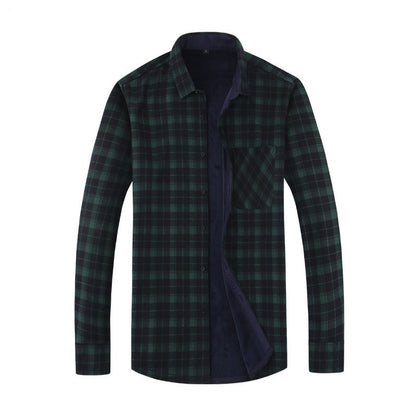 Wool Leisure Warm Plaid Shirt Jacket