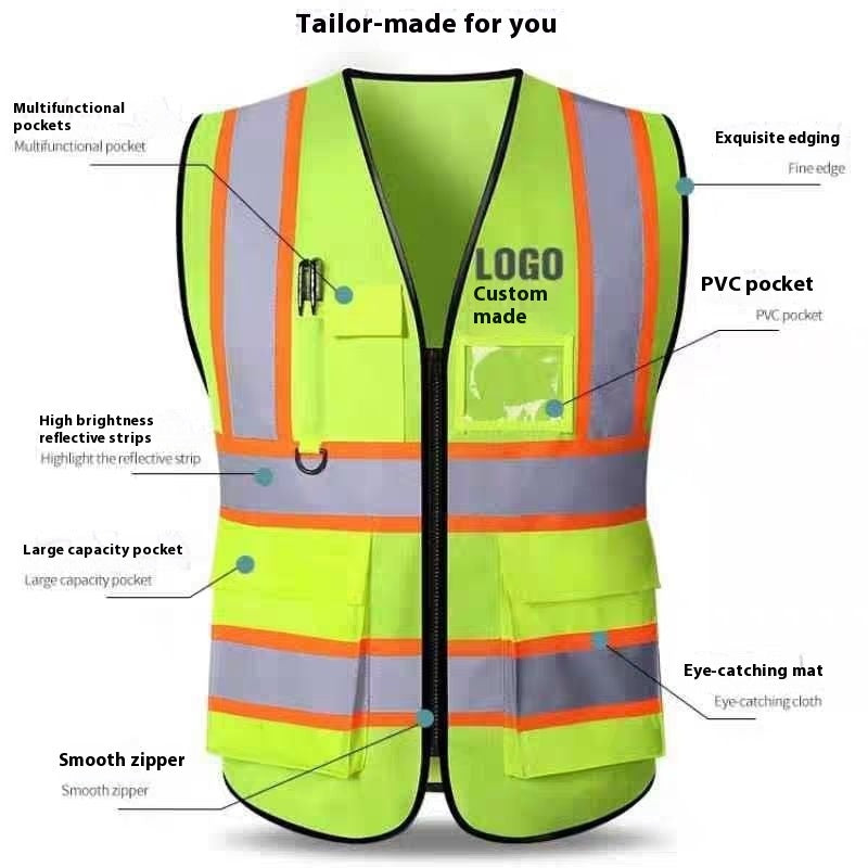 Multi-pocket Building and Construction High Visibility Safety Vest