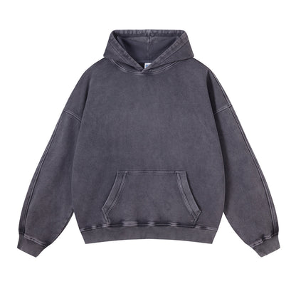 Retro Distressed Hooded Sweater