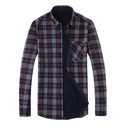 Wool Leisure Warm Plaid Shirt Jacket
